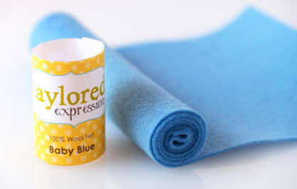100% Wool Felt - Baby Blue