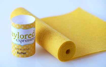 100% Wool Felt - Butter