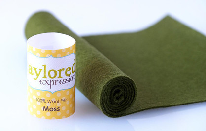 100% Wool Felt - Moss