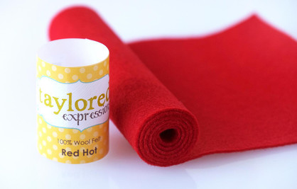 100% Wool Felt - Red Hot