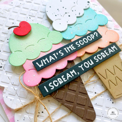 Mini Strips Stamp - What's the Scoop?