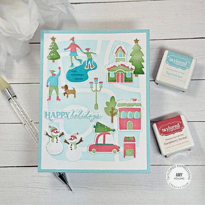 Around Town - Christmas Layering Stencil