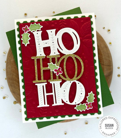 3D Embossing Folder - Poinsettia & Pine