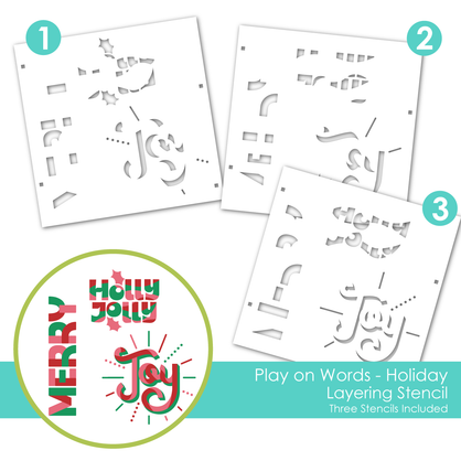 Play on Words - Holiday Layering Stencil