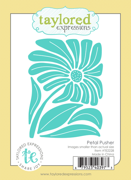 Graphic of Petal Pusher floral steel die for paper crafting.