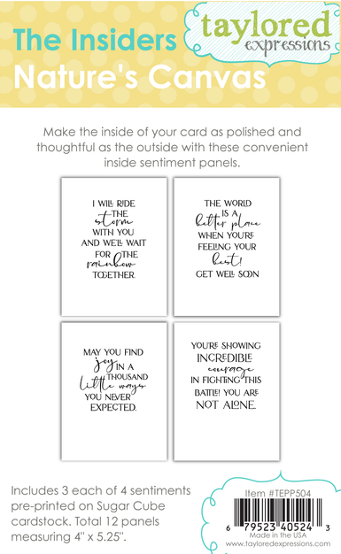 Graphic of The Insiders - Nature's Canvas which is inside panels for cardmaking.
