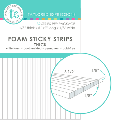 Foam Sticky Strips - Thick