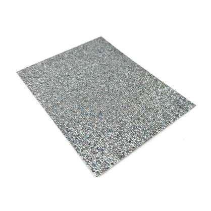 Single sheet of Glitter Cardstock - Chunky Silver Holographic colored for paper crafting.