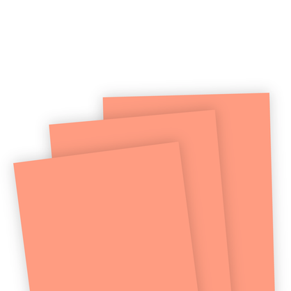 4 pieces of TE premium cardstock - Papaya, which is an orange color.