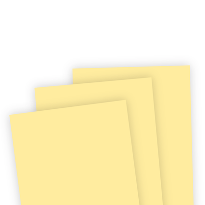 Three pieces of cardstock in the color of Banana Cream Pie, a yellow color.