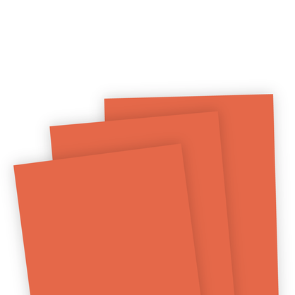 Three pieces of cardstock Pumpkin paper, which is the color orange.