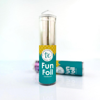 Image of TE Fun Foil - Dreamy Sherbet which creates a shiny white/silver colored foil for papercrafting.
