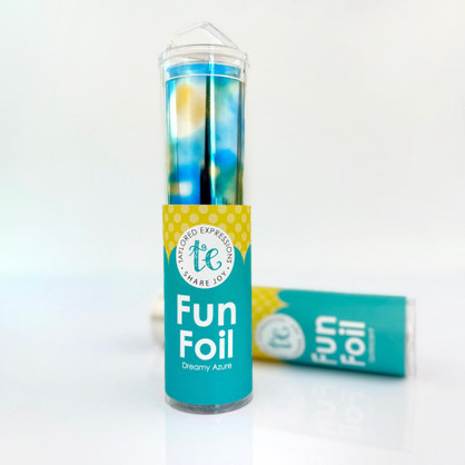 Image of TE Fun Foil - Dreamy Azure which creates a yellow and blue colored foil for papercrafting.