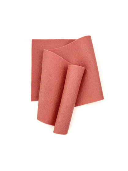 Image of 100% Wool Felt - Raspberry Sorbet that is the color pink and used for papercrafting.