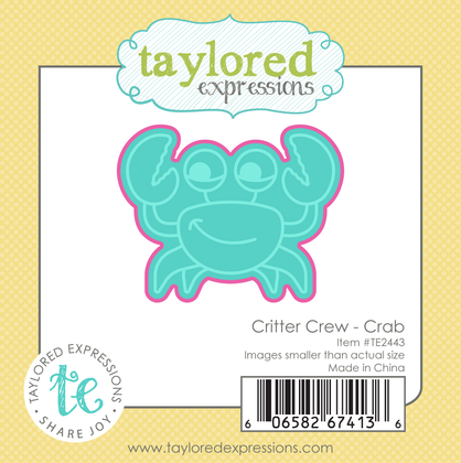 Graphic of Critter Crew Die - Crab which creates a crab for papercrafting.