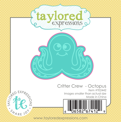 Graphic of Critter Crew Die - Octopus which creates an octopus for papercrafting.
