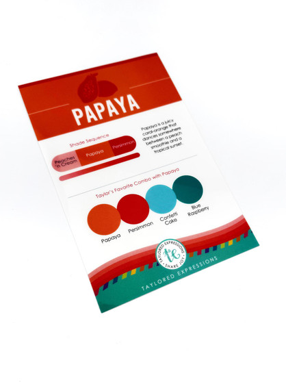 Image of Palette Playook - Papaya which shows shading options for the orange color.