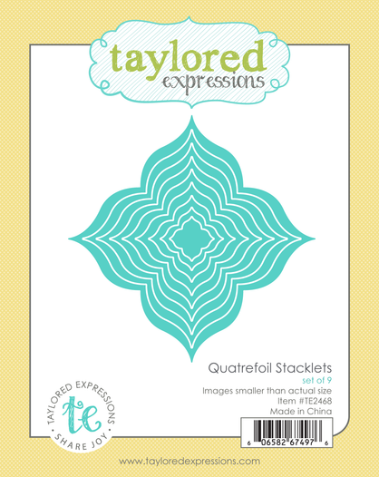 Graphic of Quatrefoil Stacklets which is a styled design stacklet for papercrafting.