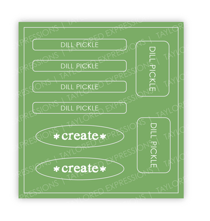 Graphic of Love to Label Sticker Sheet - Dill Pickle which is a green color.