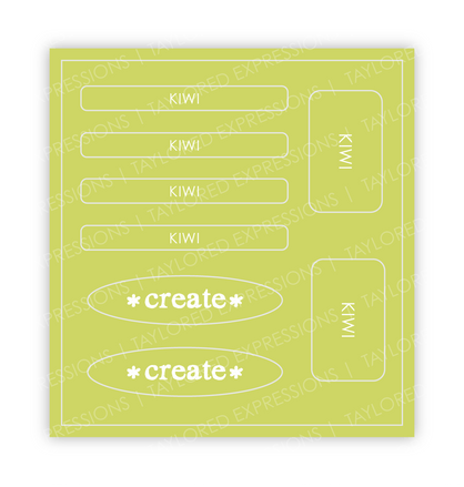 Graphic of Love to Label Sticker Sheet - Kiwi which is a green color.