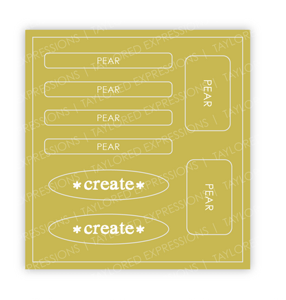 Graphic of Love to Label Sticker Sheet - Pear which is a light green color.