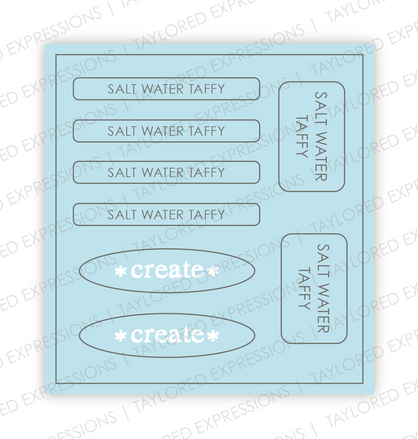 Graphic of Love to Label Sticker Sheet - Salt Water Taffy which is a light blue color.