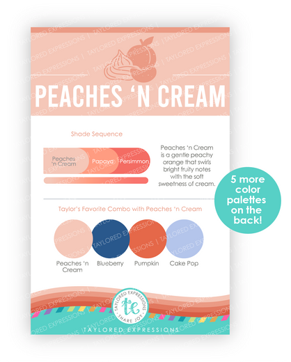 Graphic of Palette Playbook - Peaches 'n Cream which is a light pink, peach color.