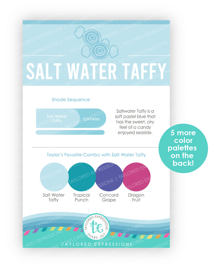 Graphic of Palette Playbook - Salt Water Taffy which is a blue color.