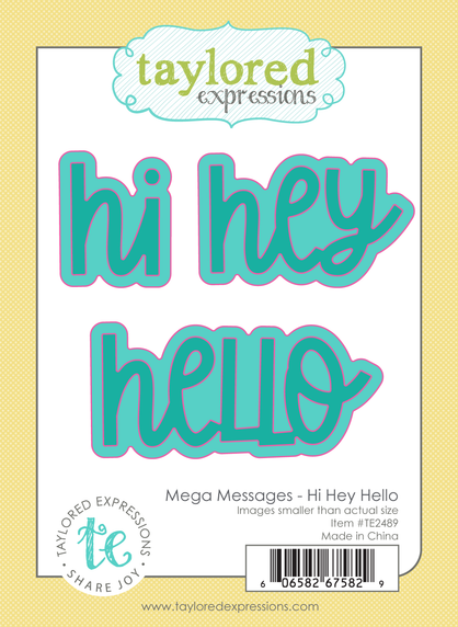 Graphic of Mega Messages Die Set - Hi Hey Hello which is used for papercrafting.