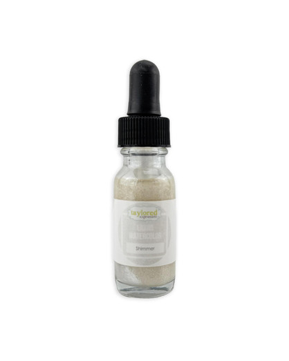 Image of TE Liquid Watercolor - Shimmer which is a shiny glossy white.