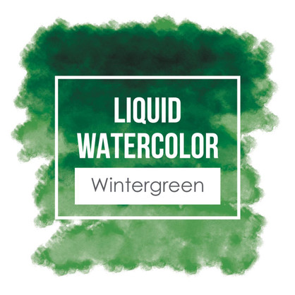 Graphic of TE Liquid Watercolor - Wintergreen which is used for papercrafting.