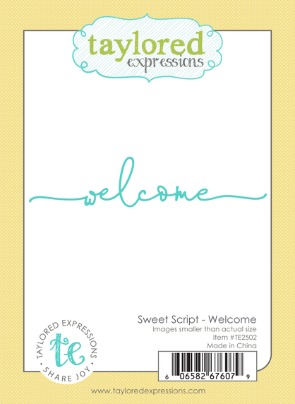 Graphic of Sweet Script Die Set - Welcome which is a die used for papercrafting.