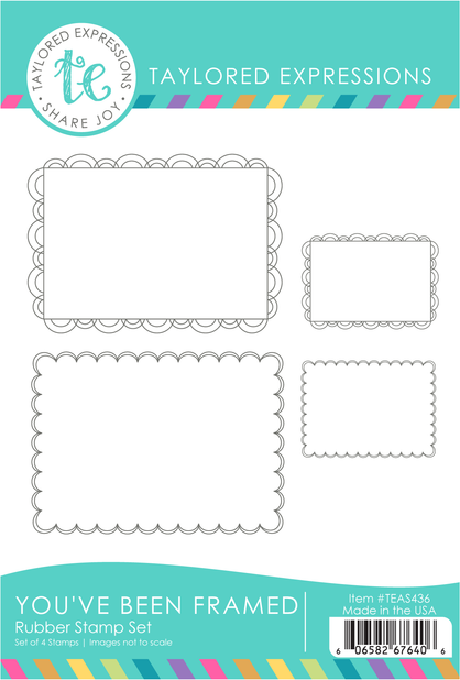 Graphic of You've Been Framed Stamp Set which includes 4 frames for papercrafting.