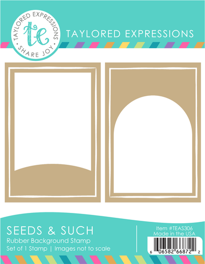 Graphic of Seeds & Such rubber background stamp which is used for papercrafting.