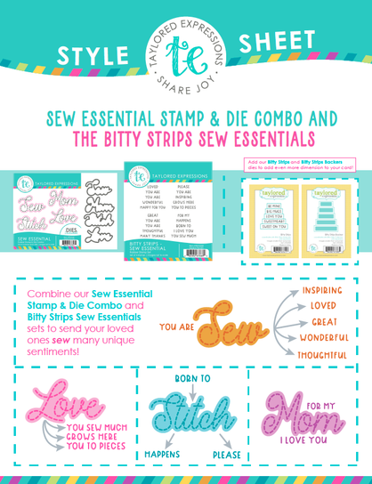 Bitty Strips Stamp Set - Sew Essential