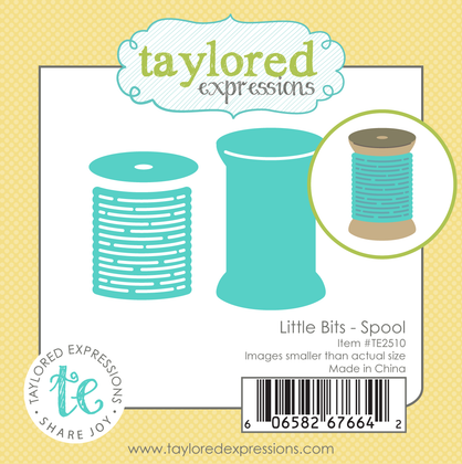 Graphic of Littles Bits Die Set - Spool which includes spools for papercrafting.