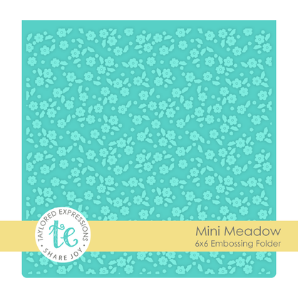 Graphic of Embossing Folder - Mini Meadow which is used for papercrafting.