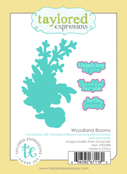 Graphic of Woodland Blooms Dies which is a die set used for papercrafting.