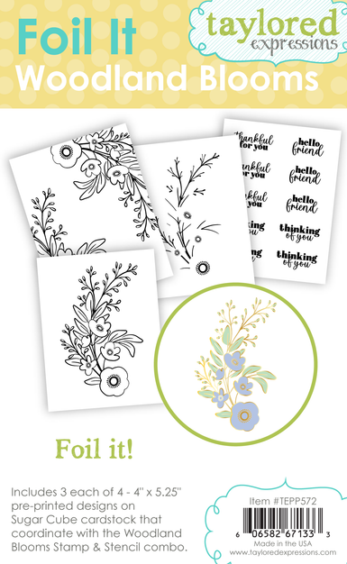 Graphic of Foil It - Woodland Blooms which are flowers used for papercrafting.
