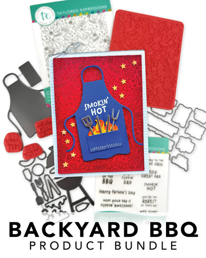 Graphic of Backyard BBQ Bundle which includes grilling themed items for papercrafting.