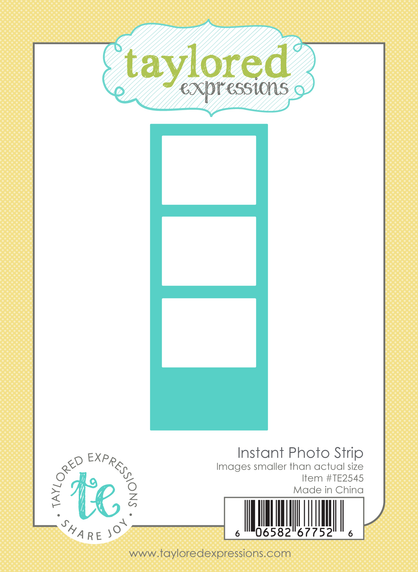 Graphic of Instant Photo Strip steel die which is used for papercrafting.