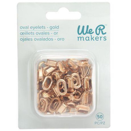 Image of We R Crop-A-Dile Oval Eyelets- Gold.