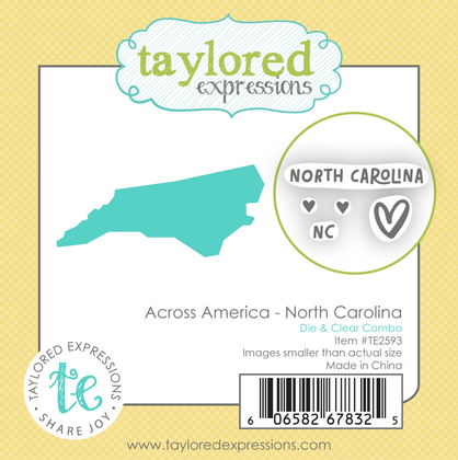 Graphic of Across America - North Carolina Die & Clear Stamp Combo which is used for papercrafting.
