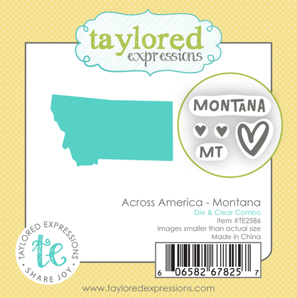 Graphic of Across America - Montana Die & Clear Stamp Combo which is used for papercrafting.