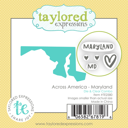 Graphic of Across America - Maryland Die & Clear Stamp Combo which is used for papercrafting.