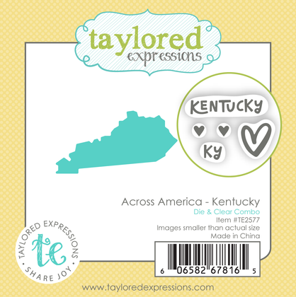 Graphic of Across America - Kentucky Die & Clear Stamp Combo which is used for papercrafting.