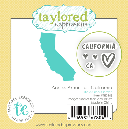 Graphic of Across America - California Die & Clear Stamp Combo used for papercrafting.