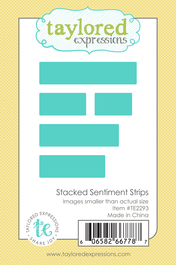 Graphic of Stacked Sentiment Strips Die Set which is used for papercrafting.