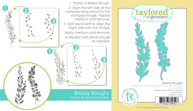 Breezy Boughs Stamp & Stencil Combo + Dies