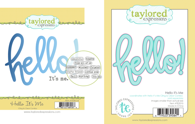 Hello It's Me Cling & Clear Stamp Combo + Die